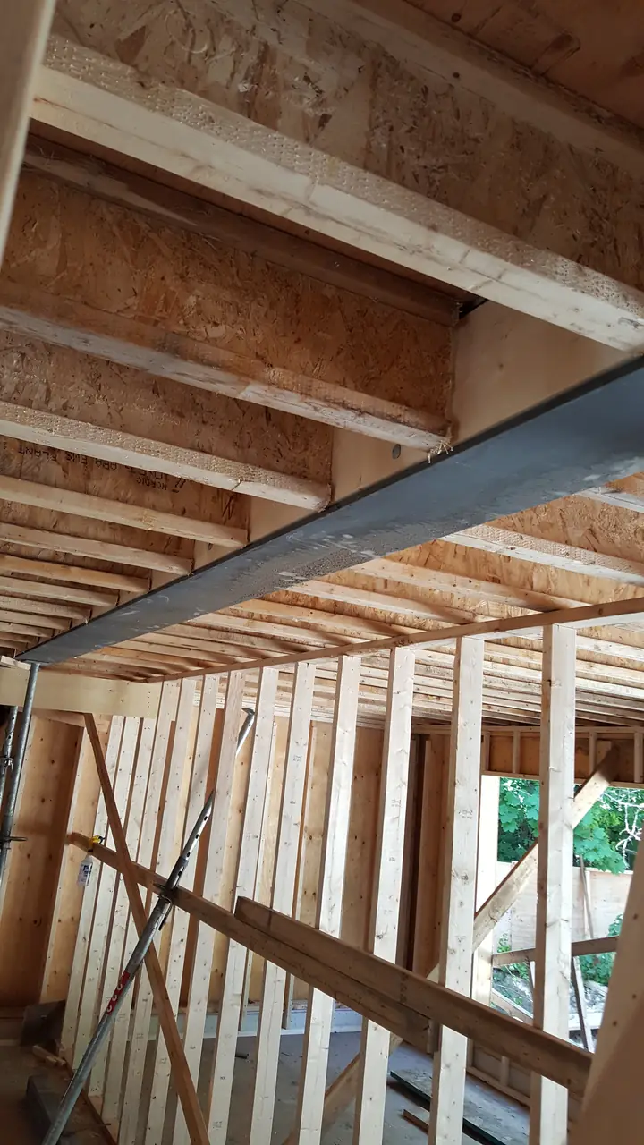 Steel beam install by MATCON INC.